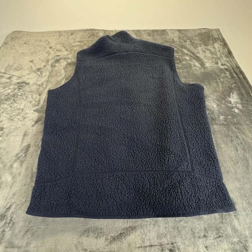 Patagonia Sz XXL Retro Pile Vest Navy Blue Mens Full Zip Gilet